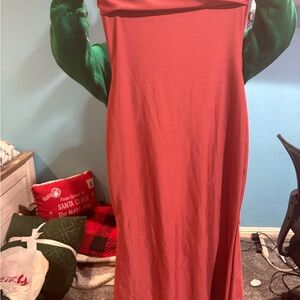 Windsor Strapless Coral Dress